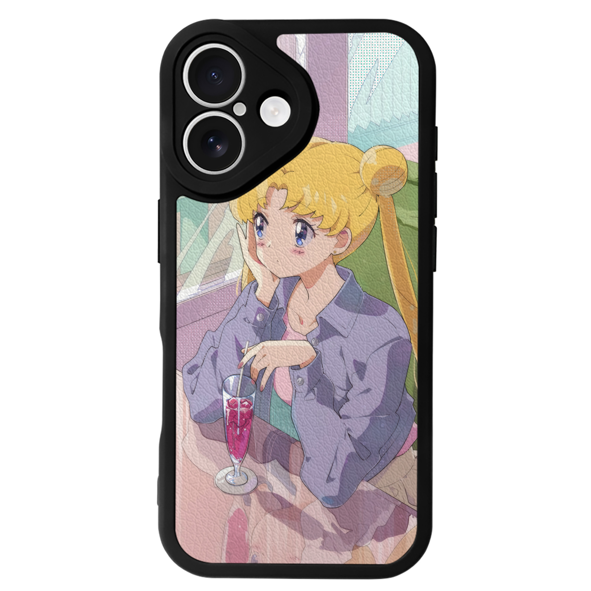 （画像用） 美少女戦士セーラームーン Sailor Moon 【iPhone 16シリーズ対応】シリコンスマホケース（レザー調） 材質：シリコン